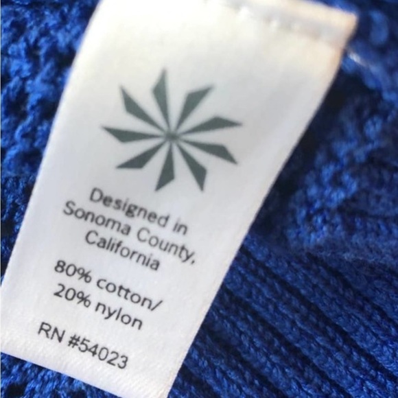 ATHLETA LIGHTWEIGHT CARDIGAN COTTON KNIT LONG SLEEVE COBALT BLUE SWEATER XS - Picture 3 of 6